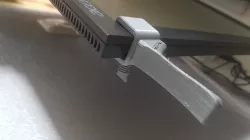 Universal mount for flat screen + headphone hanger