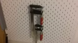 Wide hook for Skadis pegboard