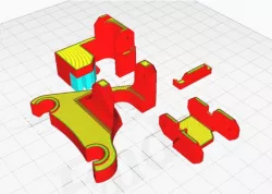 WIP! ender 3 cable chain for all axis with hidden box for the cables under the heatbed
