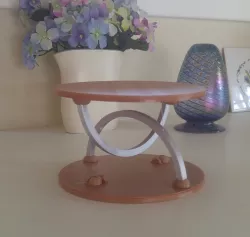 Wood and Metal Tensegrity Table