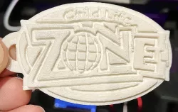 Zone Logo Keychain STL and ZIP (with MakerBot ready to print project file)