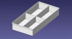 2x4 units, half height, 2x2 grid Stackable Insertbox