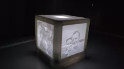 2xAA battery powered Lithophane box