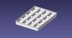 3x4 units, third height, 4x4 grid Stackable Insertbox