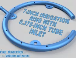 7-Inch Irrigation Ring With 0.375-Inch Tube Inlet