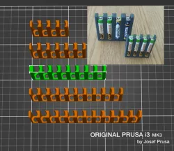 AA - AAA battery simple BOX - holder for 4, 6, 8, 10, 12 pcs