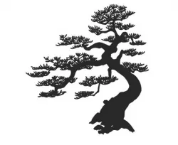 Airbrush stencil stencile Bonsai tree 03