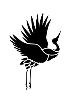 Airbrush stencil stencile Crane 01