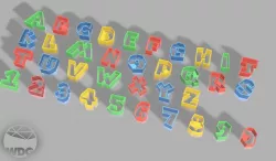 Ausstecher in Mario Schriftart