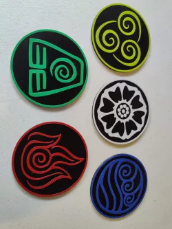 Avatar: The Last Airbender Inspired Coasters and Holder