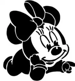 Baby Minnie Mouse stencil