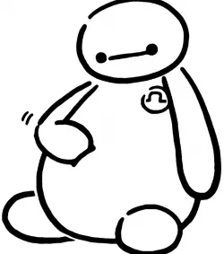 Baymax stencil 3