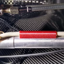 Cable duct for velomobile tiller steering