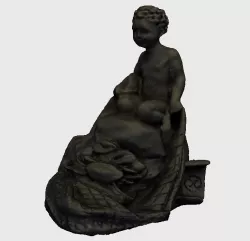 Cancer Zodiac sign figure symbol from 3d scanned from sculpture with mesh