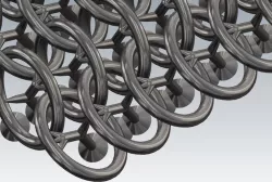 chainmaille round ring 4 into 1 for resin printing