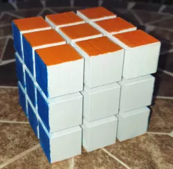 cube of tiny floating cubes