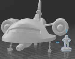 Custom Star Wars Legion Spaceship Terrain: Galaxian Starship