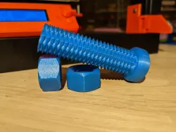 Double Threaded Bolt with Hex Nuts