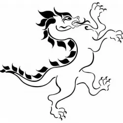 Dragon stencil 9