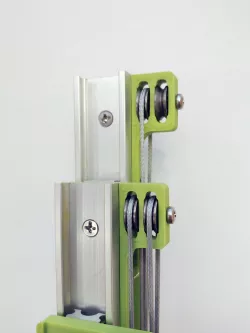 Drawer Slide Inserts for Double Strung Continuous Rigging Lifts