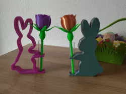 Easter Bunny holding test tube