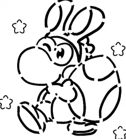 Easter Yoshi stencil