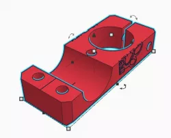 Flashlight Mount for a Fenix UC300 on a NIU KQi3 E-Scooter Or other bars with 22mm diameter V1.5 