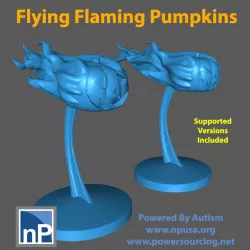 Flying Flaming Pumpkins