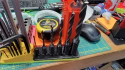 Gridfinity 6 pc drill bit holder