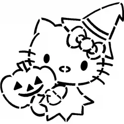 Hello Kitty stencil 2