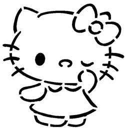 Hello Kitty stencil 3