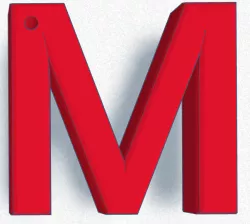 "M" letter keychain