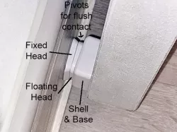 Magnetic, Low Profile, Floating Head, Door Catch - Medium Pull
