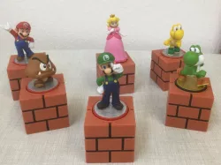 Mario Wall Style Amiibo Stand (Customizable)