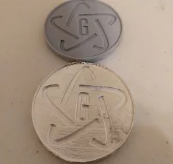 Metal cast challenge coin and mold
