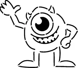 Mike Wazowski stencil