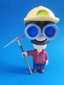 Miner construction worker cartoon figure