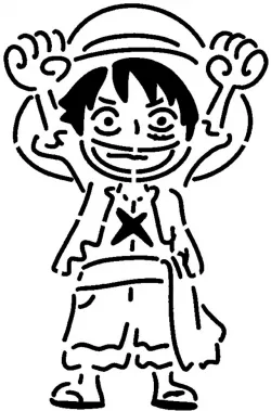 Monkey D. Luffy stencil 6