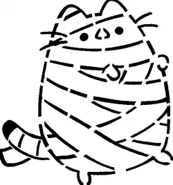 Mummy Cat stencil