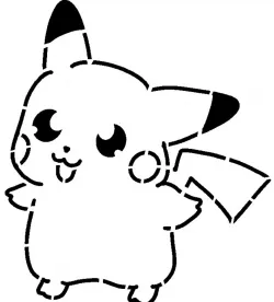 Pikachu stencil 11