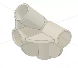 PVC Pipe Joiner 45 Degree Corner. 21.5mm
