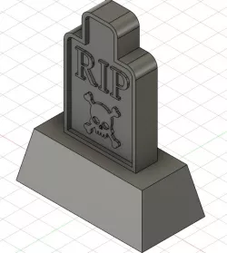RIP Headstone with Skull & Cross Bones