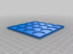 Round to square unit base converter 25mm