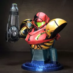 Samus from Metroid - Bust Statue