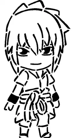 Sasuke Uchiha stencil 2