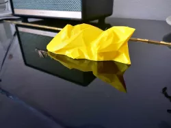 sleeping low poly cat