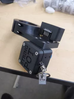 String Potentiometer from Heavy-duty Keychain and 10-turn Potentiometer