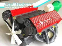 V10 Engine Turbocharged working belt driven Model (printer optimized)
