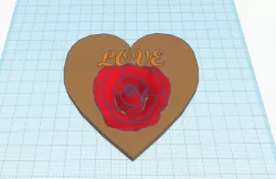 Valentine Heart with Rose