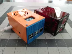 vGULFlpb - Case For Raspberry Pi 4 and Low Profile Ice Tower with .9" OLED Mount